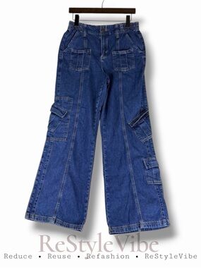 BDG URBAN OUTFITTERS Women’s Size 29 Denim Jeans Y2K Cargo Fit High Rise Baggy